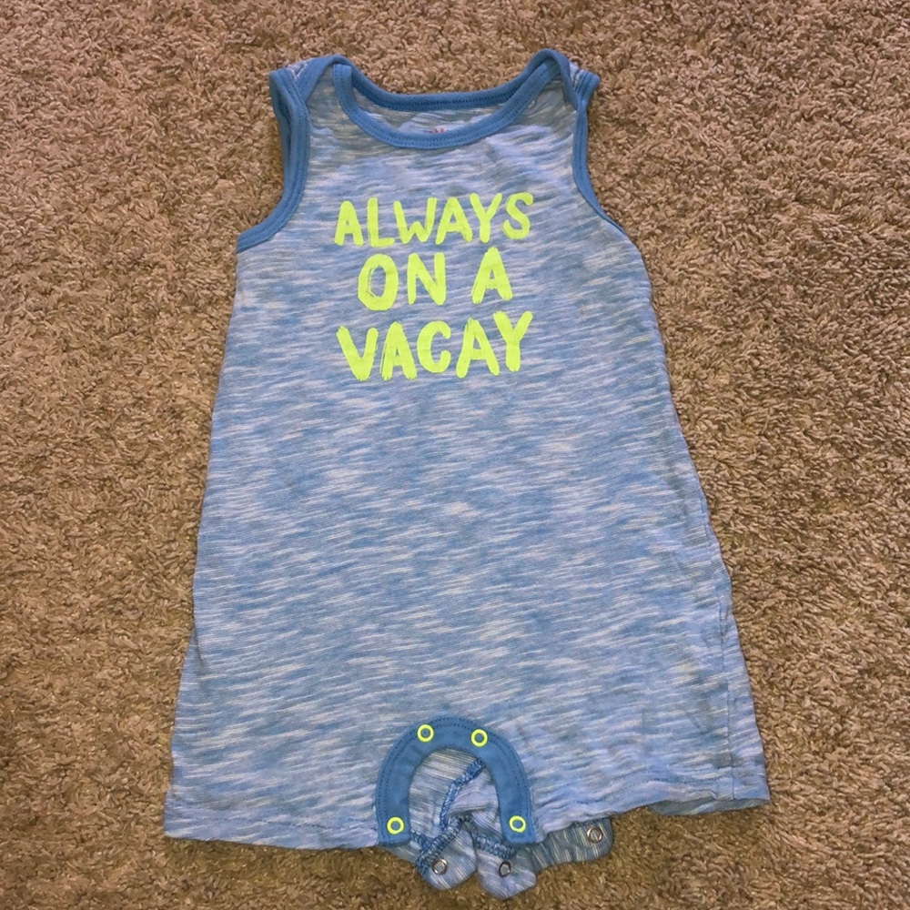 Baby Cat and Jack blue onesie